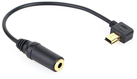 Yunir Cable Adaptador de micrófono de 3.5 mm, para cámara GoPro Hero 3 3+ 4, Plug and Play
