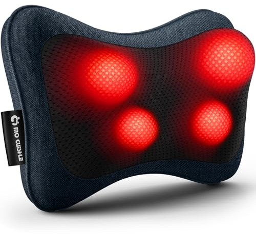 Mo Cuishle Electric Shiatsu Back Massager with Heat - Powerful 3D Kneading for Neck, Shoulder, Lower Back Pain Relief - Ergonomic Design for Home, Office, & Car - Gifts for Women, Men, Mom & Dad