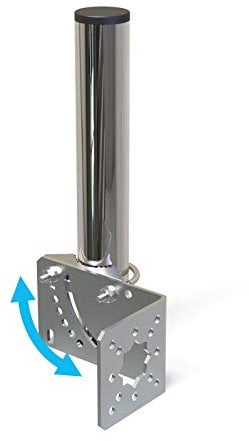 Aimeboost 1.5 Diameter Antenna Mount Pole Bracket to Wall for Outside Antenna Weather Station 10 Length Universal Antenna Mast Mounting Pole Clamp Adjustable Angle