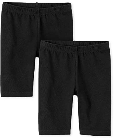 The Children's Place Girls Mix and Match Bike Shorts, Black 4 Pack, Small