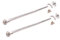 Infinity Decor 12 inch 300mm Brass Cabin Hook & Eye Silent Door Swivel/Catch/Latch/Lock for Window, Garden, Garage Gate in Polished Chrome for Internal & External use- Pack of 2