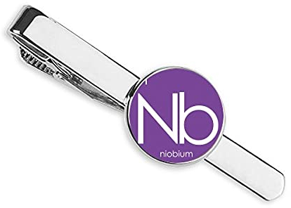 Chemistry Elements Krawattenklammer mit Periodenstab, Übergangsmetalle, Niob, Geschenk für Geschäftsleute