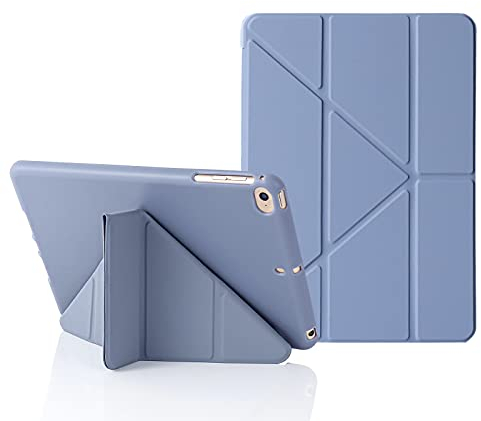 MuyDoux Custodia per iPad Mini 5 4 3 2 1, Origami Cover iPad Mini 7,9 Pollici, 5-in-1 Angoli di Visuale Multipli, Auto Svegliati/Sonno, Cover Posteriore Morbida Flessibile Antiurto, Blu-Grigio