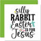 Osterkarten religiös – Silly Rabbit Easter Is For Jesus – Frohe Osterkarte für Freund Bibel Osterkarten christliche Ostergeschenke 145 mm x 145 mm Frühlings-Saison-Grußkarten für Familie und Freunde