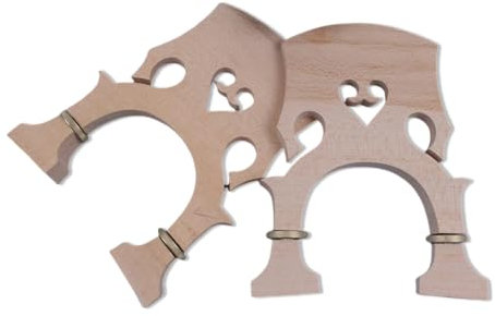 Yinfente Aufrechte Bassbrücke, verstellbar, Ahornholz, 4/4-1/2 Doppelbass, DIY, aufrechter Bass, Teile, Reparaturset (verstellbare Brücke)