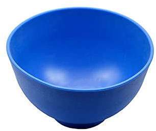 3Pcs Silicone Flexible Rubber Impression Mixed Alginate Bowl Mixing Bowls Blue, M
