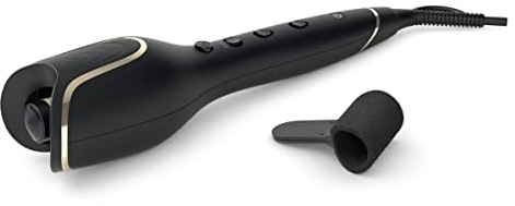Philips StyleCare Prestige Auto Curler | Hair Styling | Smart Curling System | Keratin Ceramic | Heat Proof | Black | BHB876/03