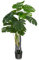 COSTWAY Palmier Artificiel Monstera Deliciosa 120CM avec 20 Feuilles, Fausse Plante avec Pot en Ciment et Mousse Réaliste, Décoration pour Maison Bureau Terrasse, Vert