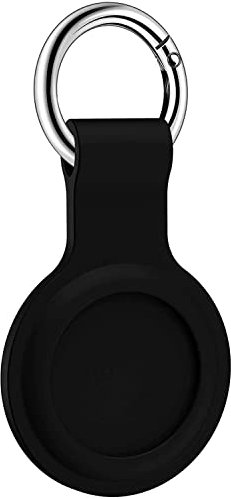 PhoneThrone Portachiavi Nero PER Apple AirTag custodia protettiva in Silicone Secure Holder