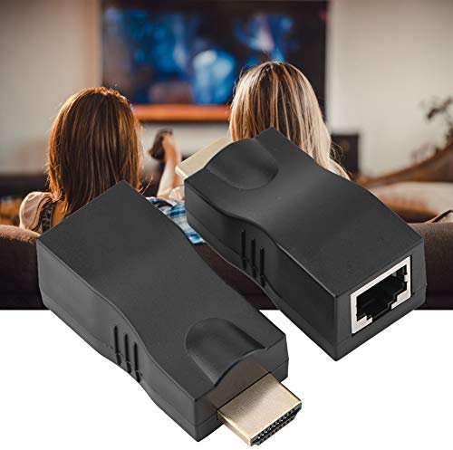 RJ45 vers HDMI, 2X HDMI 30m à RJ45 Câble Réseau sur Conv Ethernet Répéteur CAT-5e Convertisseur CAT6 pour Utp Extender Convertisseur