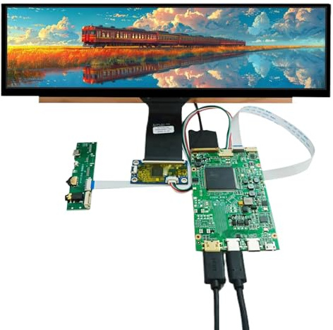 VSDISPLAY 35,6 cm 14 Zoll 3840x1100 4K NV140XTM-N52 IPS LCD Touchscreen | und USB USB C eDP Controller Board 30pin VS-RT2795T4K-V5