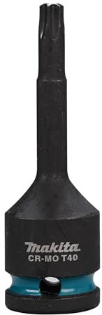 Makita E-19819 Impact Black T-Schlagnuss 1/2 T40, Chrom-Molybdän, 78 mm lang, 1 Stück