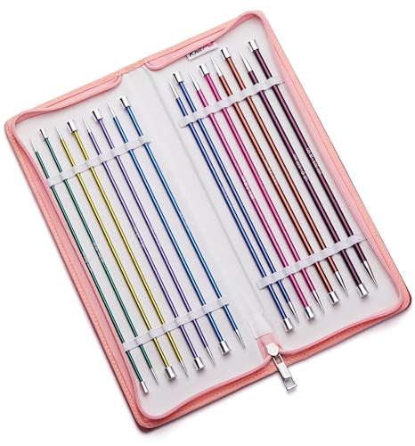 KnitPro Einspitz-Stricknadel-Set – Zing (30 cm) – 2,50–6,00 mm, Bunt