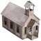 Perfeclan 1/72 Maßstab Holzmodellbausatz Kirche, Miniaturszene Europäische Architektur, DIY Bausatz