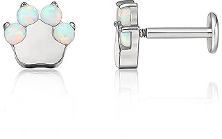 Limerencia 18G Titan Tragus Piercing, 2 Stück Medizinische Lippenpiercing Labret Stecker Hypoallergen Helix für Bauchnabel Zunge Augenbraue Lippe Septum Nase Ohr