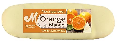 Odenwälder Marzipan Brot Orangen mit köstlich weißer Schokolade 100g