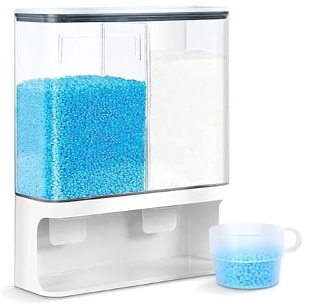 Dispensador Detergente Lavadora 3L, Botes Cocina Almacenaje, Recipientes Para Alimentos De Plástico, Botes Cocina Hermeticos Contenedores, Para Perfume De Lavandería, Polvo De Lavado, Pasta, Arroz