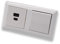 EBROM USB-C und USB-A Unterputz Steckdose/Lader, 45+15 Watt Leistung – Schnellladefunktion für Wearables, Smartphones Tablets + Jung Wippschalter 506U in AS500 alpinweiß glänzend
