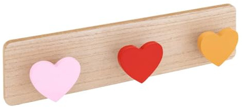 Atmosphera - Kleiderhaken für Kinder Abria herzmotiv 3 Haken