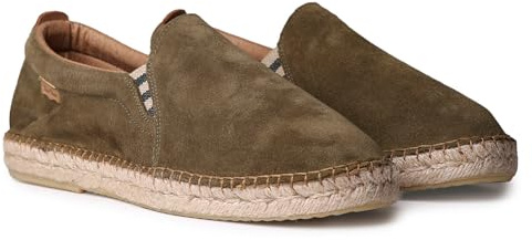 TONI PONS Marti Espadrilles für Herren, aus Spaltleder gefertigt., Army, 44 EU