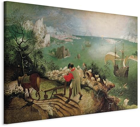 murando - Bilder Pieter Bruegel Sturz des Ikarus 90x60 cm Vlies Leinwandbild 1 tlg Kunstdruck modern Wandbilder XXL Wanddekoration Design Wand Bild Abstrakt l-G-10038-b-a