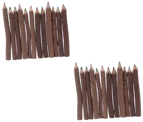 Operitacx 24stücke Baumrinden Farbstifte Für Künstler Gemischte Farben Für Kreative Projekte Outdoor-aktivitäten Und Hochzeitsgeschenke Hochwertige Sichere Materialien Für Exakte