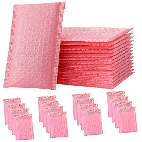 NUOBESTY 60 Stück Gepolsterte Versandtaschen 11x15cm Selbstklebend Reißfest Gepolstert für Schmuck Handyhüllen Kleine Gegenstände Versandmaterial