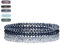 Uwiyo Bracelet de Bohème en Perles de Cristal 4 Pièces Bracelet Pierre Naturelle Femme Réglable Bracelets de Perle Cristaux Multicouches (Bleu)
