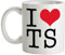 I Love Heart TS - 10oz - Ceramic Mug for Coffee/Tea