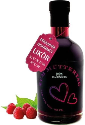 Hallingers Genuss Manufaktur Premium-Likör Muttertagsgeschenk - von Hand abgefüllt in wertiger Geschenkflasche Zum Muttertag 18% vol., Geschenkidee für Mama Oma