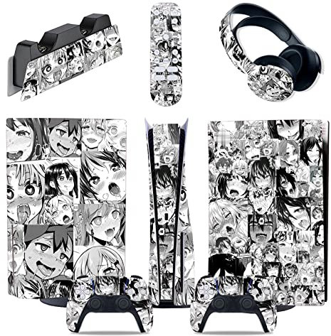 Para PS5 Consola Disc Edition & Digital Edition Pegatina Vinilo Calcomanía Cubierta Para Ps5 Mando & Estación Carga & Auriculares & Mando Multimedia 34087 Sin Burbujas Sin Espuma Antiarañazos(Size:Dis