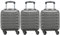 Flight Knight 3er-Pack Leichte 4-Rad-abs-hartschalenkoffer Handgepack, Zugelassen Fur Uber 100 Fluggesellschaften, Einschließlich Easyjet & Maximale Große Fur Vueling & Wizz Air 40x30x20cm
