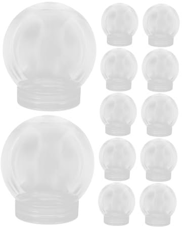 Warmhm Ornamente Groß 12 Mini Schneekugeln Schneekugel Kit Kunststoff Kugeln Dekorationen