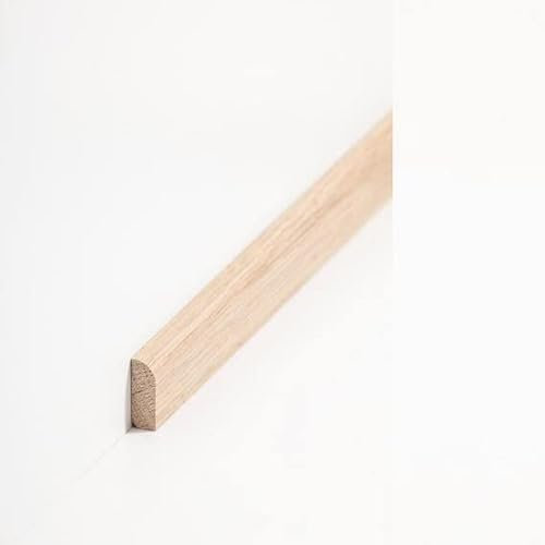 PROVISTON Lot de 5 baguettes de recouvrement en bois massif Beige 8 x 22 x 2000 mm, à coller, clipser, vis et clous, plinthes 10 m