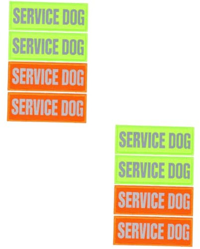 Hohopeti 8 STK Diensthund Aufkleber Patches für Assistenzhunde Aufkleber Tiere Hundepflaster Reflective Sticker pet Supplies Patches für Welpengeschirr Patches für Hundegeschirre Nylon