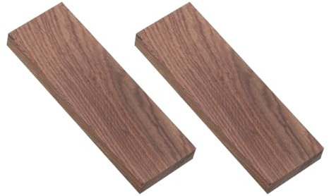 sourcing map 2 blocchi in legno esotico naturale, per lavori di lavorazione del legno, progetti fai da te, manico per coltello da intaglio, 11,9 x 4,1 x 1 cm, marrone scuro