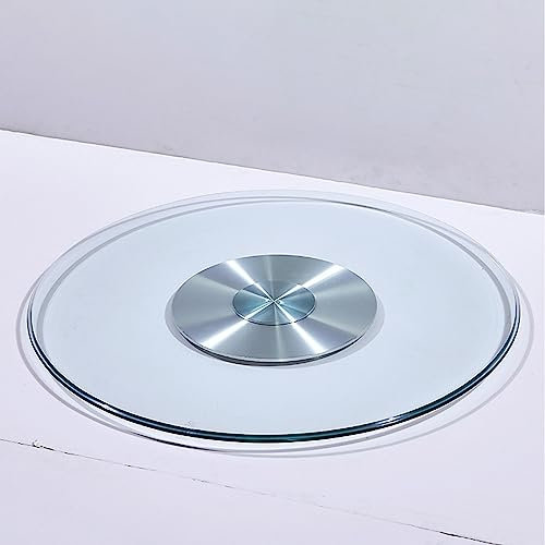 CZAOERXB Plato Giratorio de sobremesa, Plato Giratorio de Vidrio Templado para Mesa de Comedor, para cenas Familiares y Fiestas de cumpleaños
