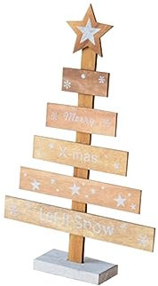 FONDOTIN Holzweihnachtsbaum Für Tisch Und Schreibtisch Weihnachtsdekoration Aus Holz Einzigartige Handarbeit Mit Gutem Finish Für Wohnzimmer Schlafzimmer Und Büro