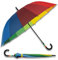 BESCH Paraguas Largo Clasico Grande Automatico Resistente al Viento (Arcoiris Fibra)