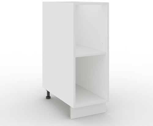 JD Greta Adjustable Kitchen Base Unit Carcass - 300mm - Kitchen Cabinet Carcass - White Matt