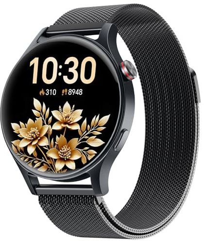 Reloj inteligente para hombre y mujer con función de llamada, pantalla AMOLED de 1,32 siempre encendida, función Smartwatch, 120+ modos deportivos/frecuencia cardíaca/sueño/SpO2, reloj de fitness