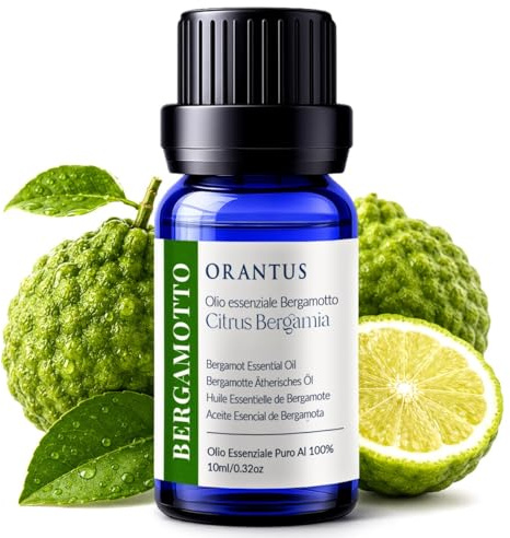 ORANTUS Olio Essenziale Bergamotto 10ml Alimentare Puro 100% Naturale – Bergamot Aroma Agrumato Fresco per Diffusore Aromaterapia Ambiente Massaggi