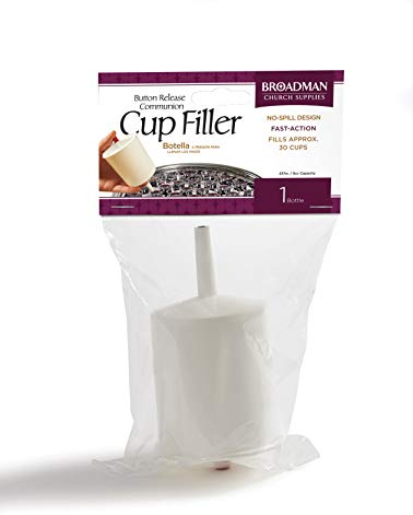 BROADMAN CHURCH SUPPLIES Remplissage de tasse de communion, plastique blanc, libération par bouton, 473 ml