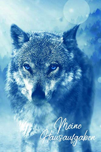 Meine Hausaufgaben: Hausaufgabenheft Wolf - Schülerkalender 2019/2020 - Grundschule/Schule - mit Stundenplan, Notenübersicht und Terminplaner - für 1 Schuljahr - ca. DIN A5 - glänzendes Softcover