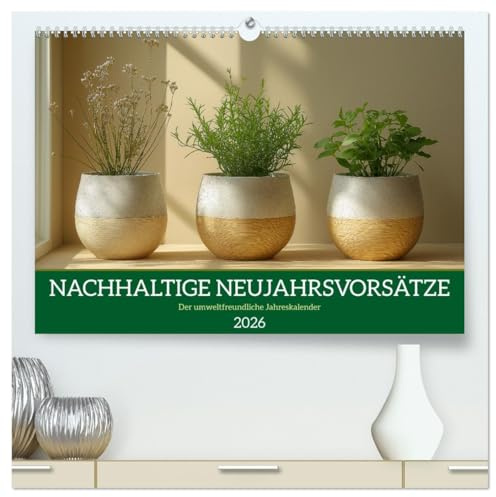 Nachhaltige Neujahrsvorsätze - Der umweltfreundliche Jahreskalender (hochwertiger Premium Wandkalender 2026 DIN A2 quer), Kunstdruck in Hochglanz: ... - auch als Geschenk. (CALVENDO Gesundheit)
