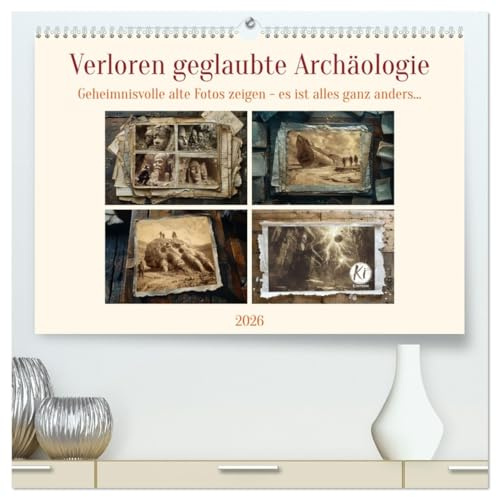 Verloren geglaubte Archäologie (hochwertiger Premium Wandkalender 2026 DIN A2 quer), Kunstdruck in Hochglanz: Unbekannte Zivilisationen? Sepia-Schnappschüsse aus der Geschichte (CALVENDO Wissenschaft)