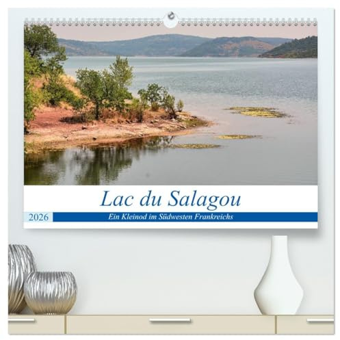 Lac du Salagou - Ein Kleinod im Südwesten Frankreichs (hochwertiger Premium Wandkalender 2026 DIN A2 quer), Kunstdruck in Hochglanz: Eine Fahrt rund um den Lac du Salagou (CALVENDO Natur)