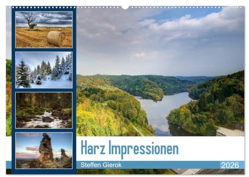 Harz Impressionen (Wandkalender 2026 DIN A2 quer), CALVENDO Monatskalender: Der Harz ist das nördlichste Mittelgebirge Deutschlands. Durch Ihn zog ... grenzen drei Bundesländer. (CALVENDO Natur)