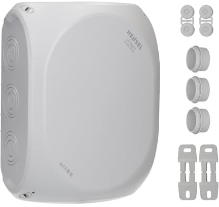 Hensel DK 3500 G Kabelabzweigkasten/Abzweigdose IP55/IP66 ohne Klemme | Feuchtraumdose, bis 35 qmm 3-phasig, Leergehäuse mit Dichtmembranen, für außen, grau