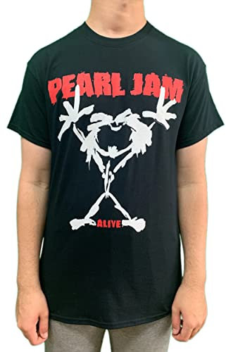 Pearl Jam Stickman Männer T-Shirt schwarz XL 100% Baumwolle Band-Merch, Bands